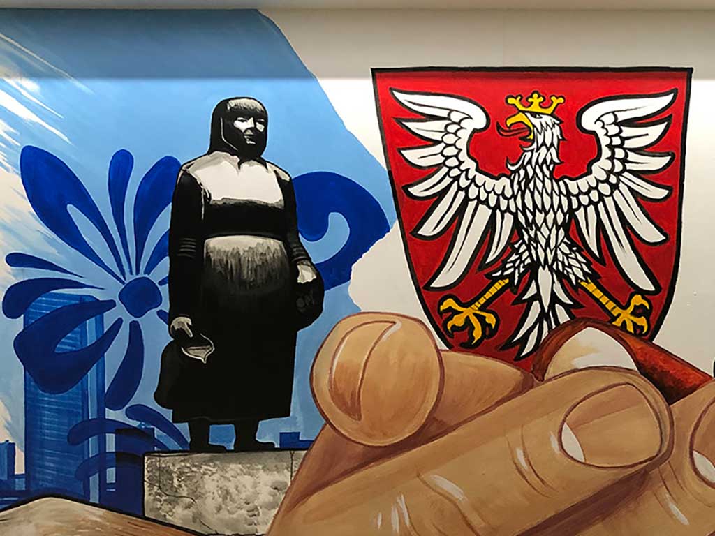 Wandbild in B-Ebene Konstablerwache thematisiert Städtepartnerschaft Frankfurt und Granada